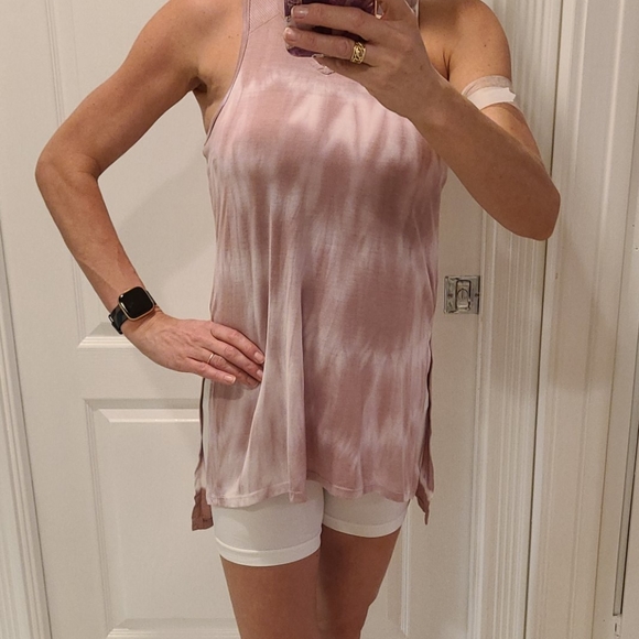 Purple and white tie dyed tank top. - Picture 8 of 12